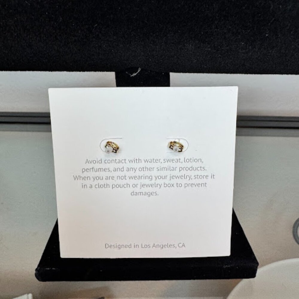 NWT Ettika Black Tortoise Shell Earrings - Picture 2 of 2